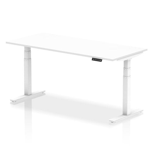 Dynamic Air 1800 x 800mm Height Adjustable Desk White Top White Leg HA01032 DD