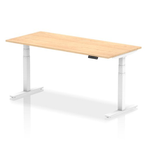 Dynamic Air 1800 x 800mm Height Adjustable Desk Maple Top White Leg HA01036 DD
