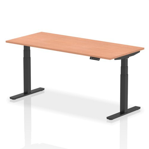 Dynamic Air 1800 x 800mm Height Adjustable Desk Beech Top Black Leg HA01188 DD
