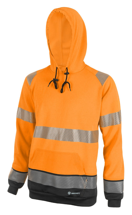 Beeswift High Visibility  Two Tone Hoody Orange / Black 2XL