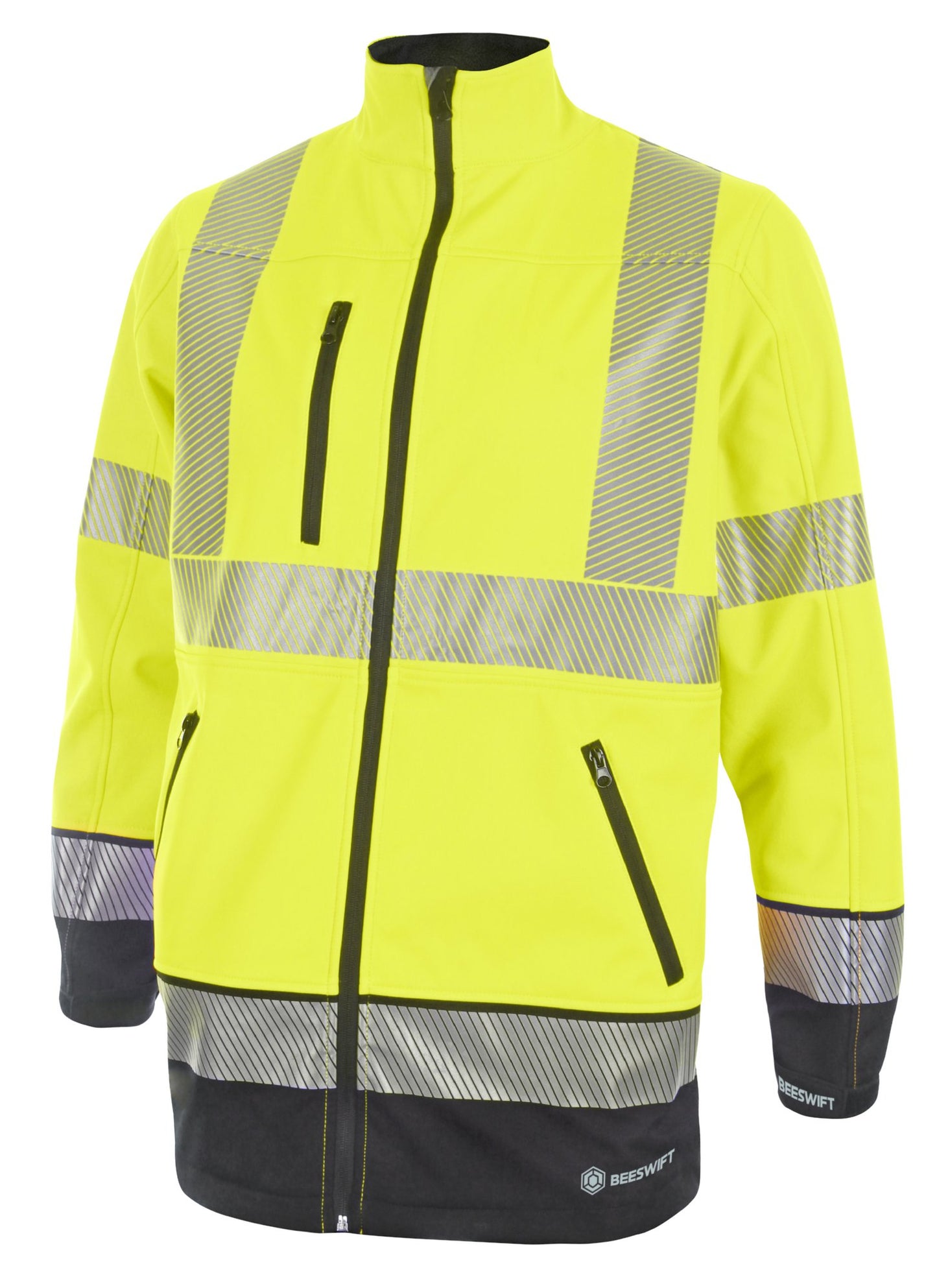 Beeswift High Visibility  Two Tone Softshell Saturn Yellow / Navy 2XL