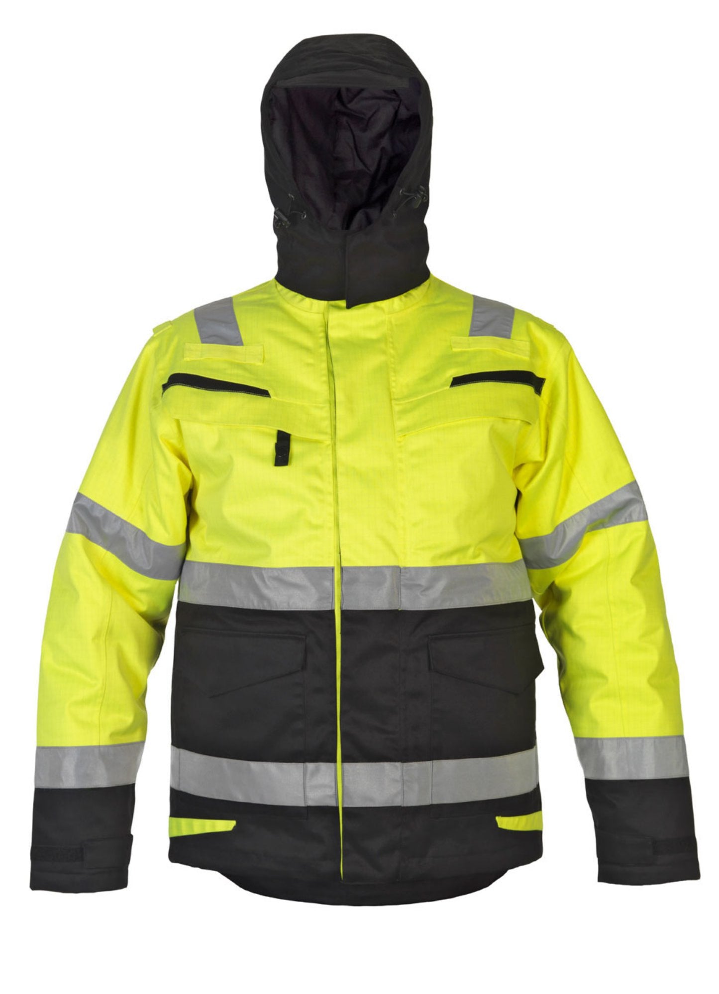 Hydrowear Matlock Multi Cvc Waterproof High Visibility Fixed Lining Arc Parka Saturnyellow / Black L