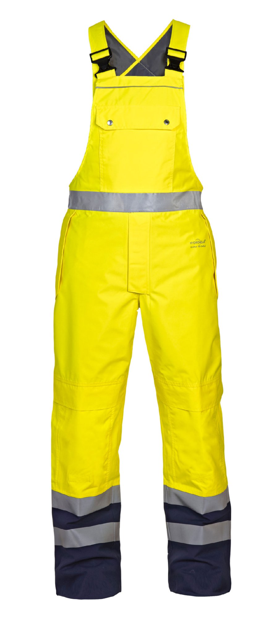 Hydrowear Utting Simply No Sweat High Visibility Waterproof Bib and Brace Saturn Yellow / Navy 4XL