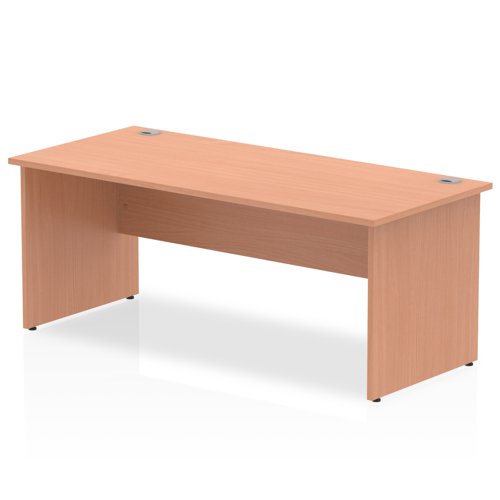 Impulse 1800 x 800mm Straight Desk Beech Top Panel End Leg I000374 DD