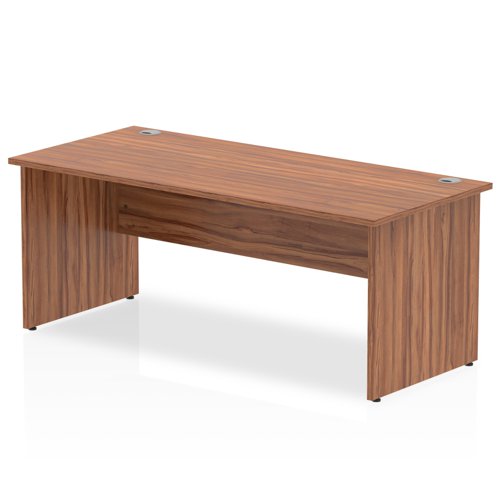 Impulse 1800 x 800mm Straight Desk Walnut Top Panel End Leg I000418 DD
