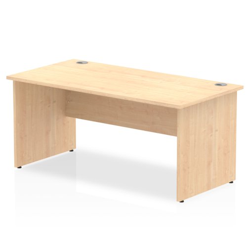 Impulse 1600 x 800mm Straight Desk Maple Top Panel End Leg I000439 DD