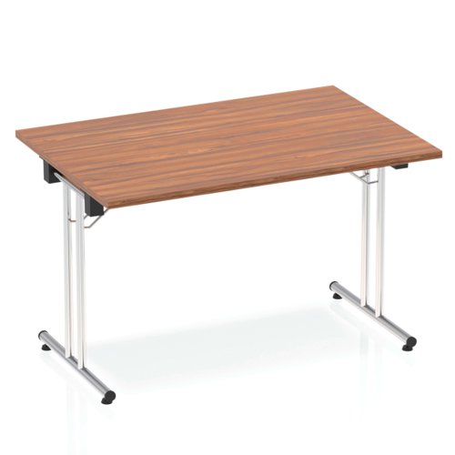 Dynamic Impulse 1200mm Folding Rectangular Table Walnut Top I000699 DD