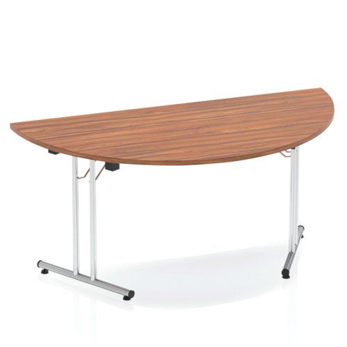 Dynamic Impulse 1600mm Folding Semi circle Table Walnut Top I000703 DD