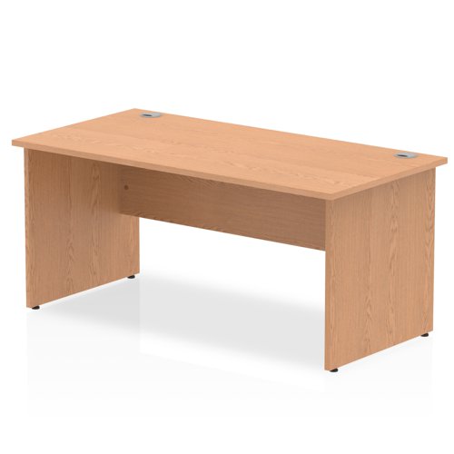 Impulse 1600 x 800mm Straight Desk Oak Top Panel End Leg I000830 DD