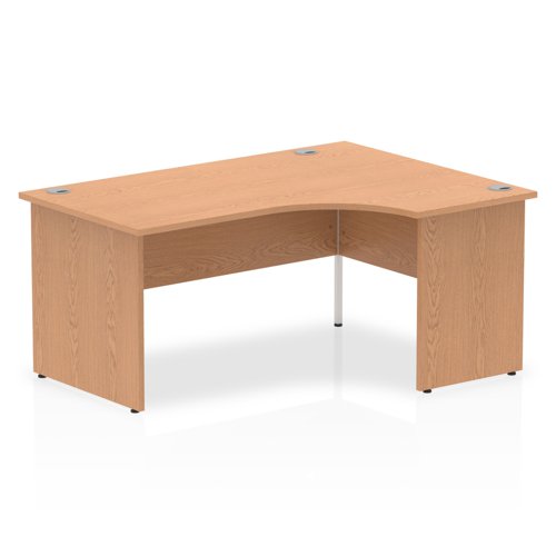 Impulse 1600mm Right Crescent Desk Oak Top Panel End Leg I000845 DD