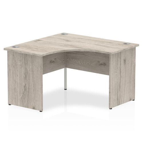 Dynamic Impulse 1200mm Corner Desk Grey Oak Top Panel End Leg I003138 DD