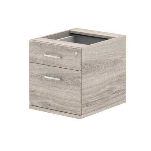 Impulse 2 Drawer Fixed Pedestal Grey Oak I003219 DD