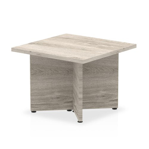 Dynamic Impulse W600 x D600 x H435mm Square Coffee Table Panel Arrowhead Leg Grey Oak Finish - I003279 DD