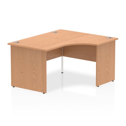 Impulse 1400mm Right Crescent Desk Oak Top Panel End Leg I003875 DD