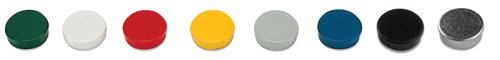 Bi-Office Round Magnets 30mm Assorted (Pack 10) - IM130909