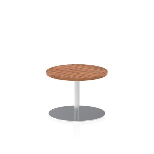 Dynamic Italia 600mm Poseur Round Table Walnut Top 475mm High Leg ITL0101 DD
