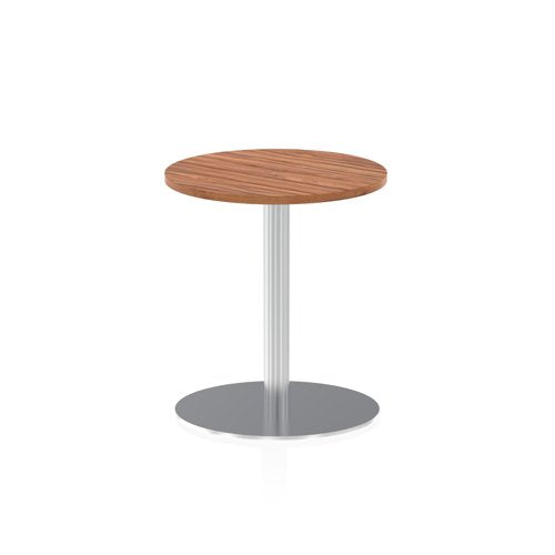 Dynamic Italia 600mm Poseur Round Table Walnut Top 725mm High Leg ITL0107 DD
