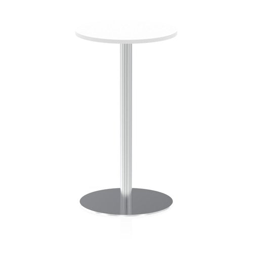 Dynamic Italia 600mm Poseur Round Table White Top 1145mm High Leg ITL0114 DD