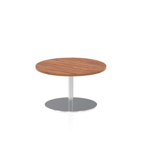 Dynamic Italia 800mm Poseur Round Table Walnut Top 475mm High Leg ITL0119 DD