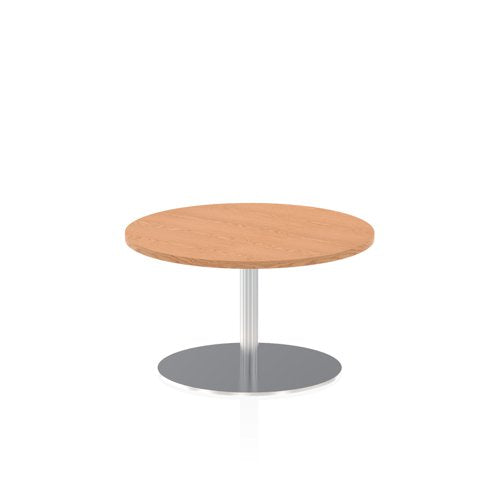 Dynamic Italia 800mm Poseur Round Table Oak Top 475mm High Leg ITL0122 DD