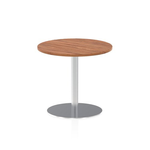 Dynamic Italia 800mm Poseur Round Table Walnut Top 725mm High Leg ITL0125 DD