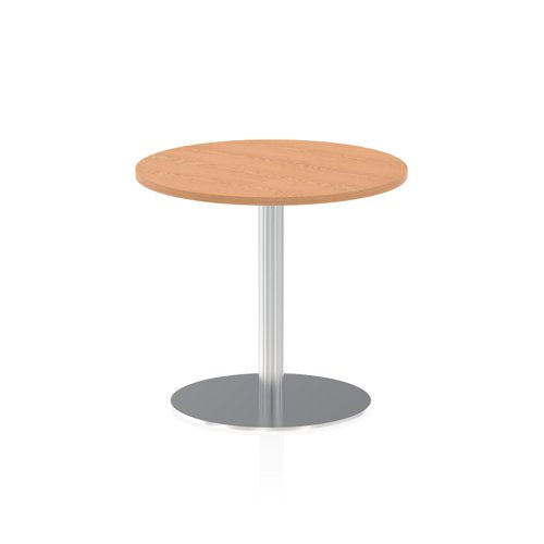 Dynamic Italia 800mm Poseur Round Table Oak Top 725mm High Leg ITL0128 DD