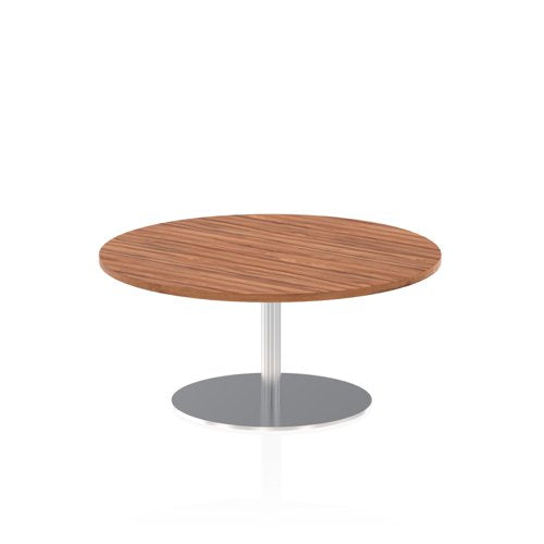 Dynamic Italia 1000mm Poseur Round Table Walnut Top 475mm High Leg ITL0137 DD