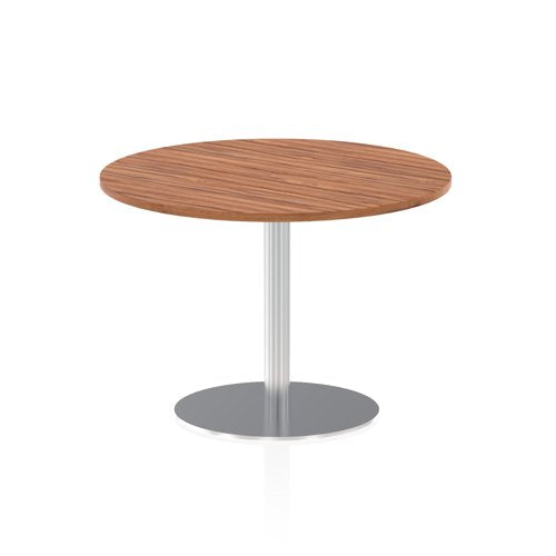 Dynamic Italia 1000mm Poseur Round Table Walnut Top 725mm High Leg ITL0143 DD