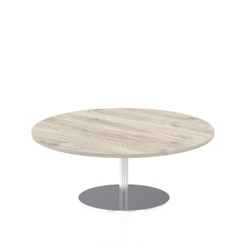 Dynamic Italia 1200mm Poseur Round Table Grey Oak Top 475mm High Leg ITL0159 DD
