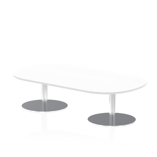 Dynamic Italia 1800mm Poseur Boardroom Table White Top 475mm High Leg ITL0174 DD