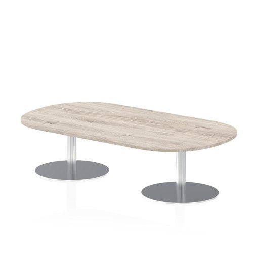 Dynamic Italia 1800mm Poseur Boardroom Table Grey Oak Top 475mm High Leg ITL0177 DD