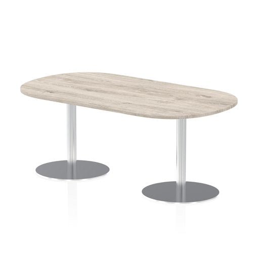 Dynamic Italia 1800mm Poseur Boardroom Table Grey Oak Top 725mm High Leg ITL0183 DD