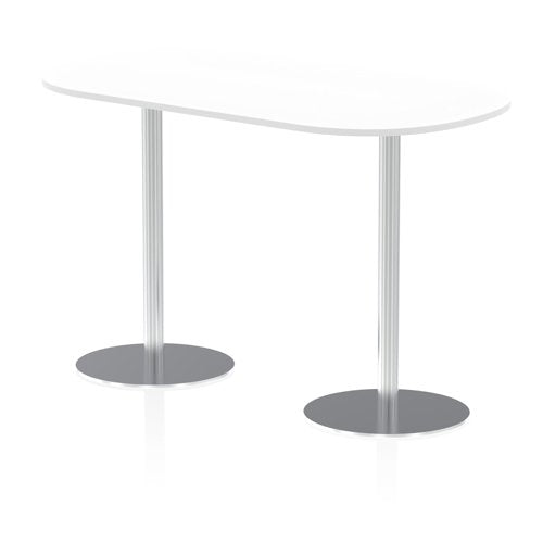 Dynamic Italia 1800mm Poseur Boardroom Table White Top 1145mm High Leg ITL0186 DD