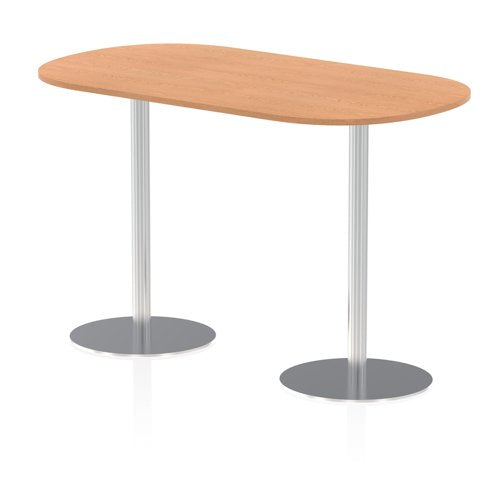 Dynamic Italia 1800mm Poseur Boardroom Table Oak Top 1145mm High Leg ITL0188 DD