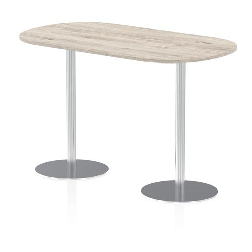 Dynamic Italia 1800mm Poseur Boardroom Table Grey Oak Top 1145mm High Leg ITL0189 DD
