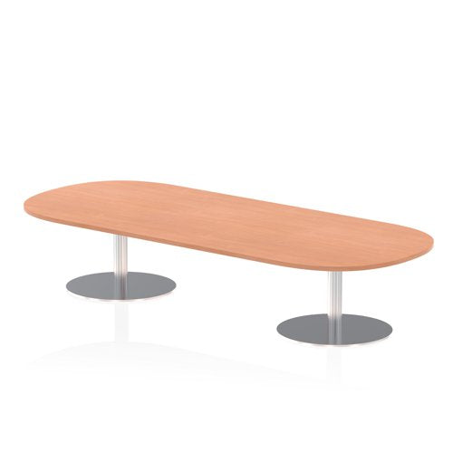 Dynamic Italia 2400mm Poseur Boardroom Table Beech Top 475mm High Leg ITL0190 DD