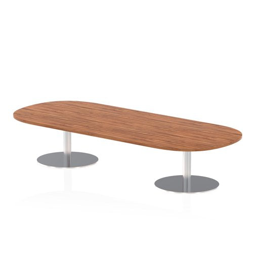 Dynamic Italia 2400mm Poseur Boardroom Table Walnut Top 475mm High Leg ITL0191 DD