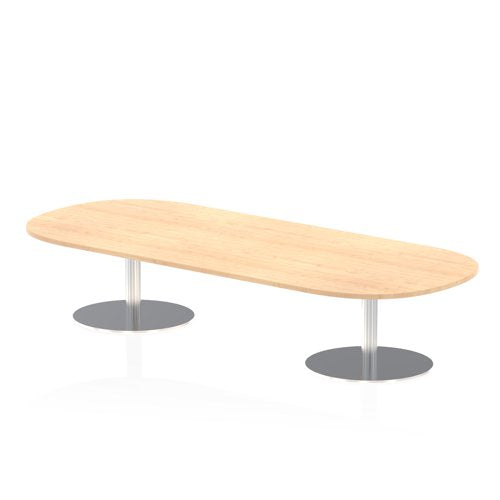 Dynamic Italia 2400mm Poseur Boardroom Table Maple Top 475mm High Leg ITL0193 DD