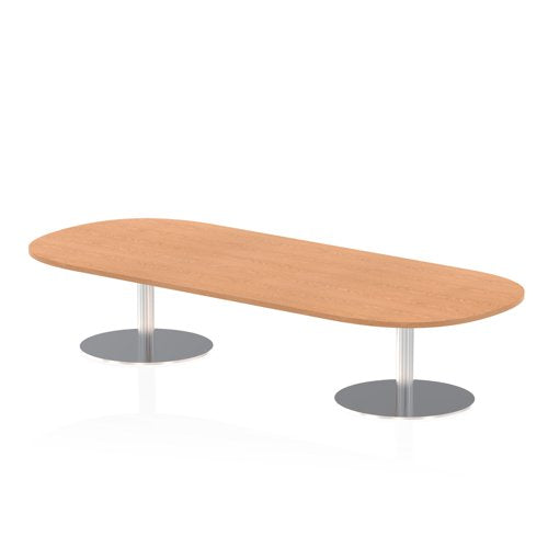 Dynamic Italia 2400mm Poseur Boardroom Table Oak Top 475mm High Leg ITL0194 DD
