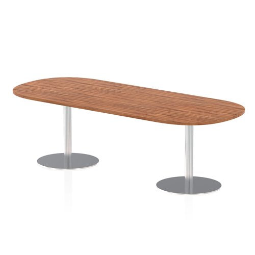 Dynamic Italia 2400mm Poseur Boardroom Table Walnut Top 725mm High Leg ITL0197 DD