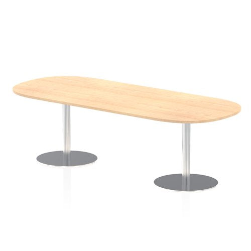 Dynamic Italia 2400mm Poseur Boardroom Table Maple Top 725mm High Leg ITL0199 DD