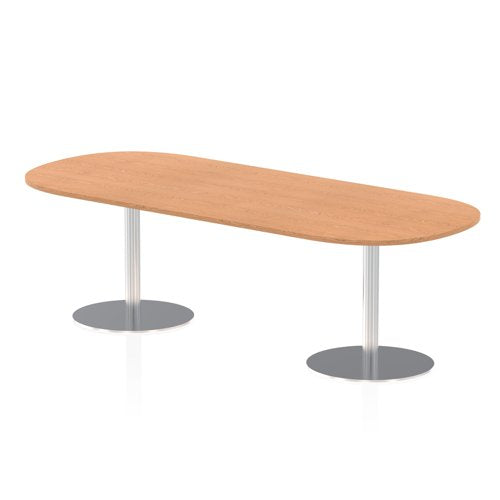 Dynamic Italia 2400mm Poseur Boardroom Table Oak Top 725mm High Leg ITL0200 DD