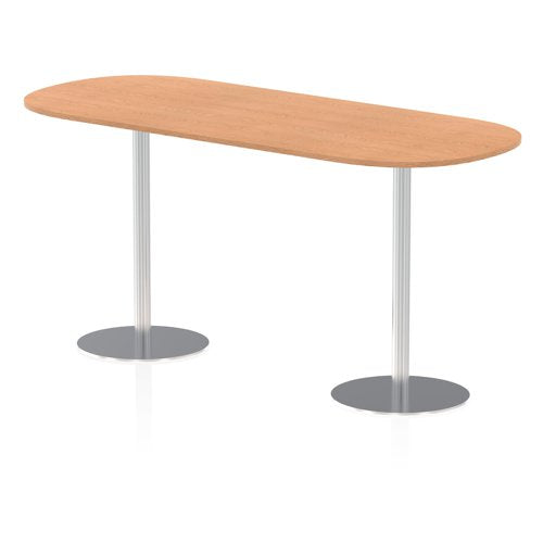 Dynamic Italia 2400mm Poseur Boardroom Table Oak Top 1145mm High Leg ITL0206 DD