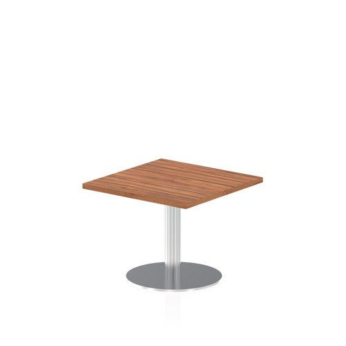 Dynamic Italia 600mm Poseur Square Table Walnut Top 475mm High Leg ITL0209 DD