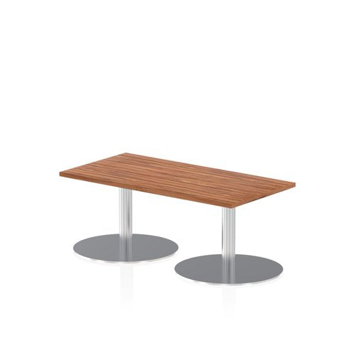 Dynamic Italia 1200 x 600mm Poseur Rectangular Table Walnut Top 475mm High Leg ITL0227 DD