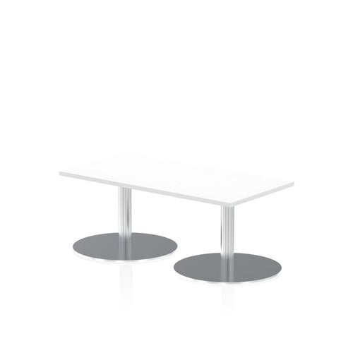 Dynamic Italia 1200 x 600mm Poseur Rectangular Table White Top 475mm High Leg ITL0228 DD