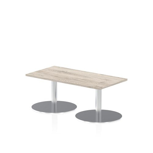Dynamic Italia 1200 x 600mm Poseur Rectangular Table Grey Oak Top 475mm High Leg ITL0231 DD