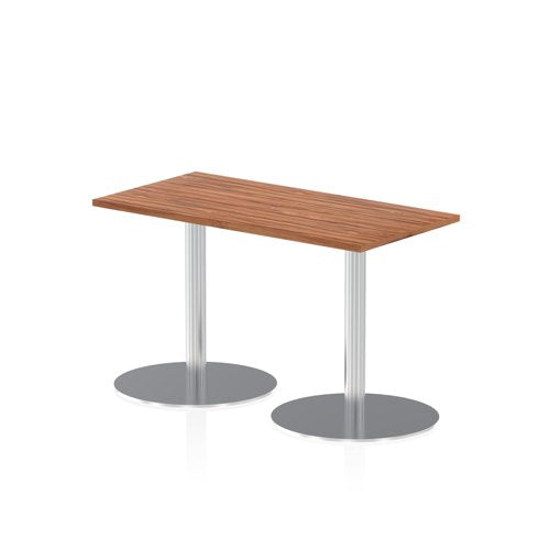 Dynamic Italia 1200 x 600mm Poseur Rectangular Table Walnut Top 725mm High Leg ITL0233 DD