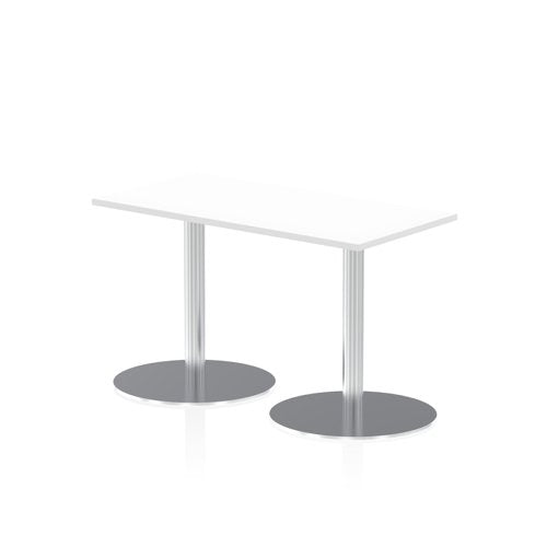Dynamic Italia 1200 x 600mm Poseur Rectangular Table White Top 725mm High Leg ITL0234 DD