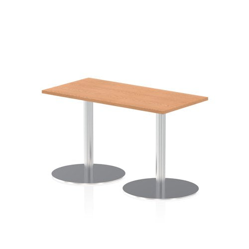 Dynamic Italia 1200 x 600mm Poseur Rectangular Table Oak Top 725mm High Leg ITL0236 DD